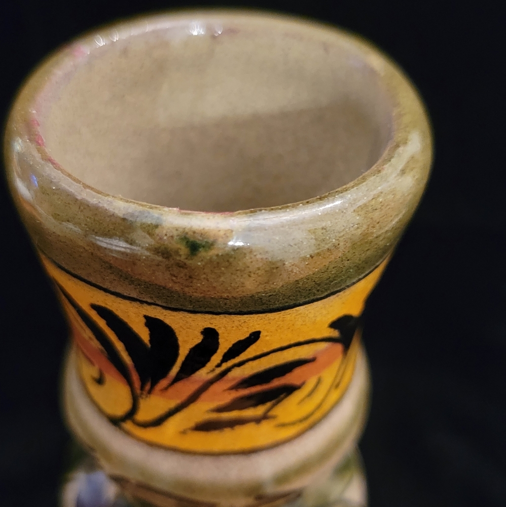 Vintage Mexican Talavera Pottery Candle Holder, Mexican Home Decor - Picture 4 of 6